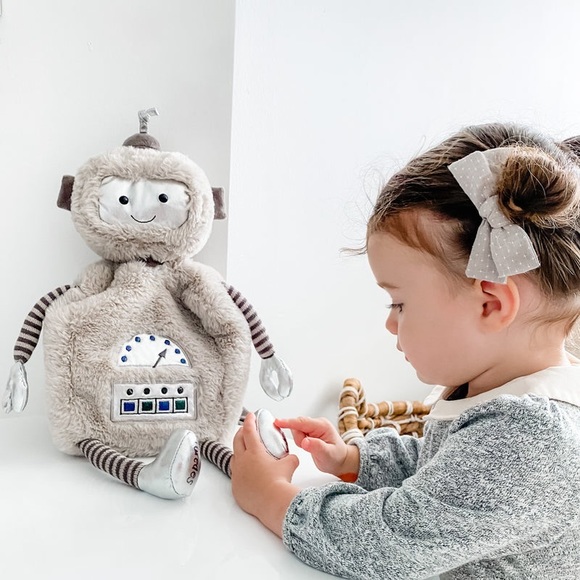 Mon Ami RADFORD Robot Plush Fluffy Toddler Backpack - Picture 5 of 7